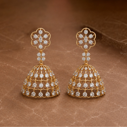Diamond Hanging Earrings