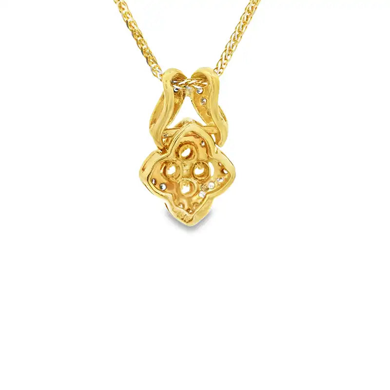 Elegant 18K Gold Diamond Pendant