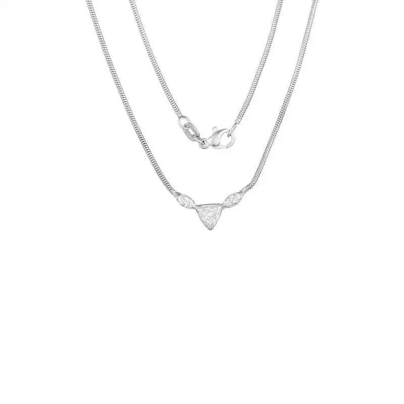 18K White Gold Necklace Diamond Wt. 0.7 ct.tw. VVS Clarity, F Color