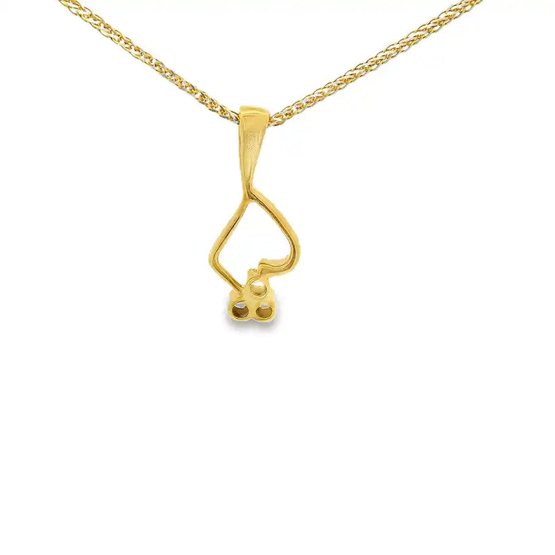 Minimalist Gold Diamond Pendant