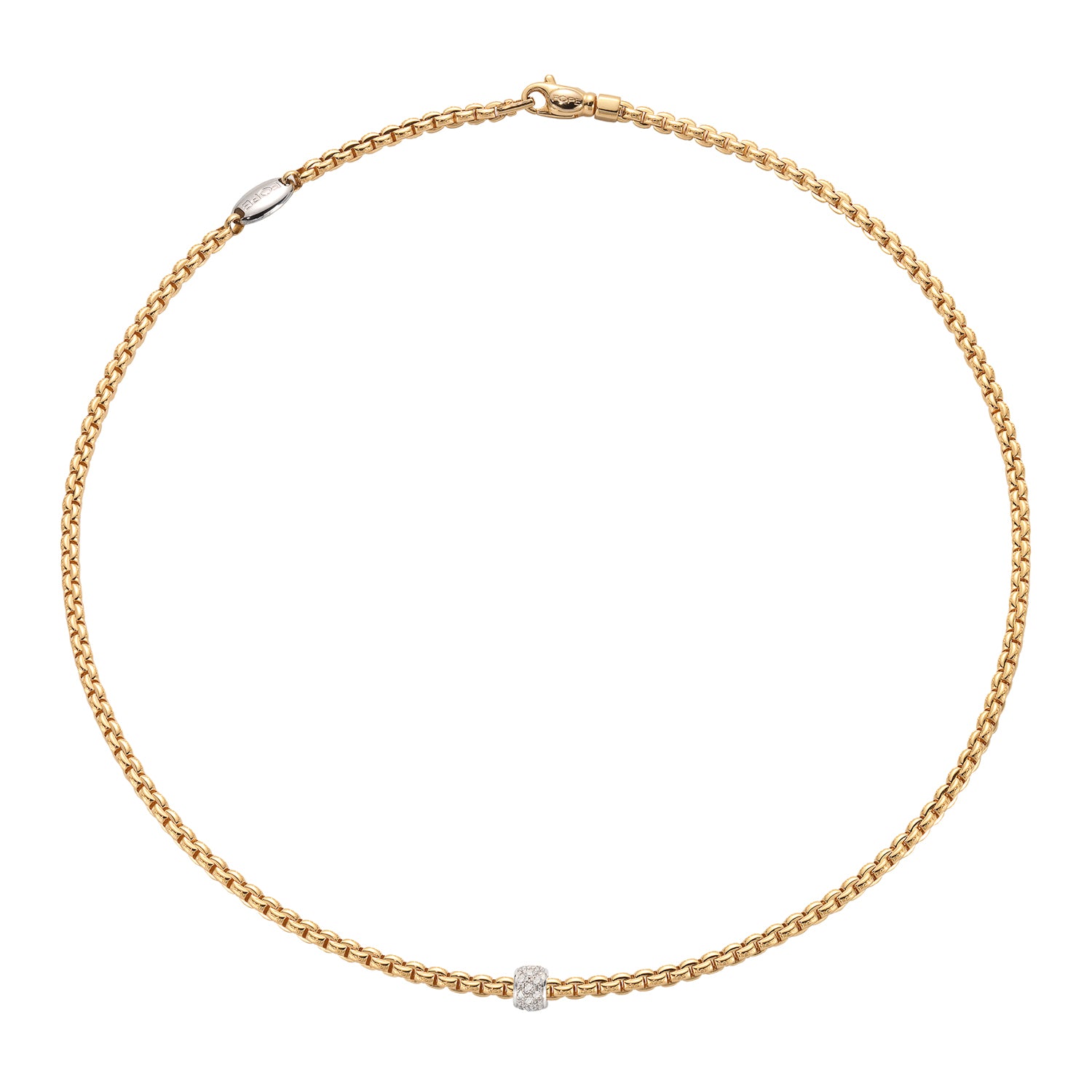 Necklace with Diamonds - Rope
