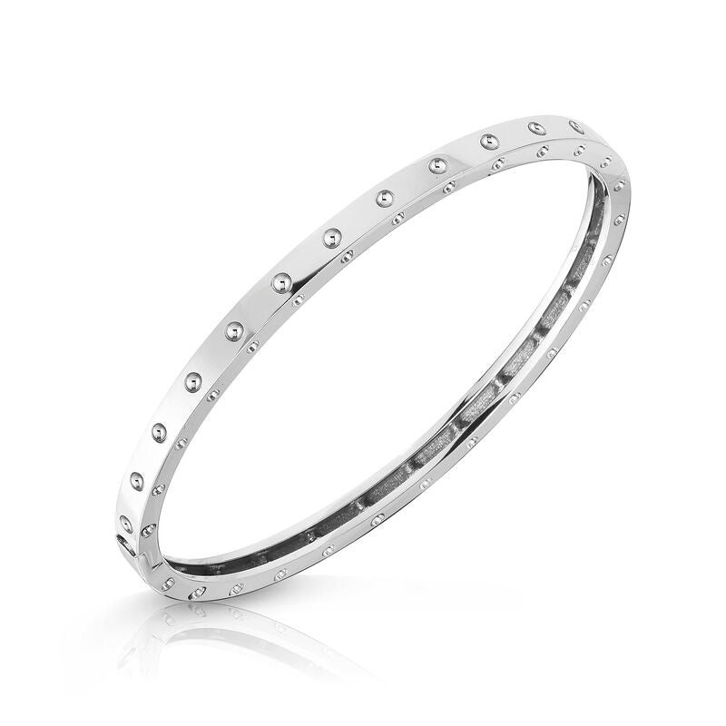 18K WHITE GOLD POIS MOI SYMPHONY OVAL BANGLE