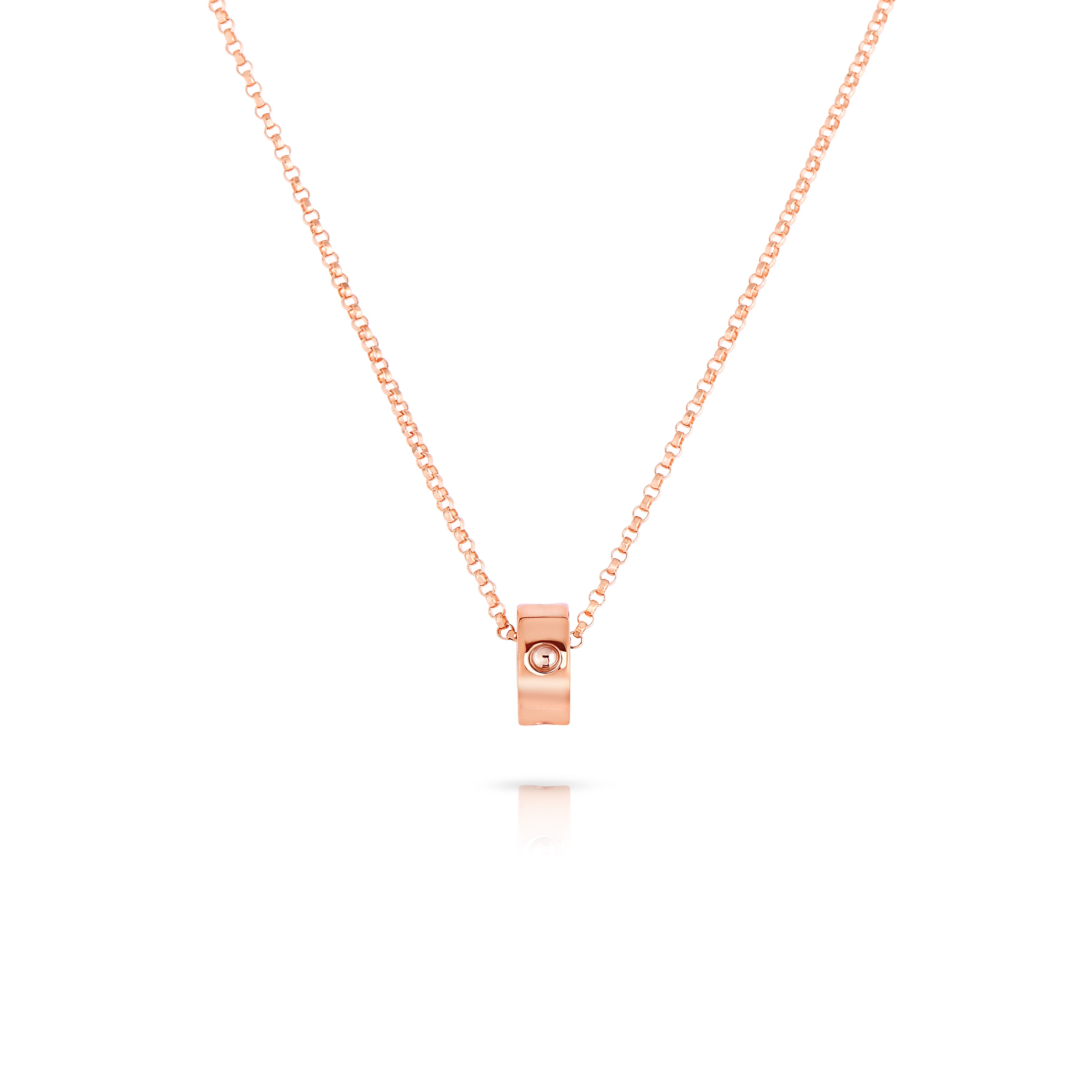 18K ROSE GOLD POI MOI SYMPHONY RONDEL NECKLACE