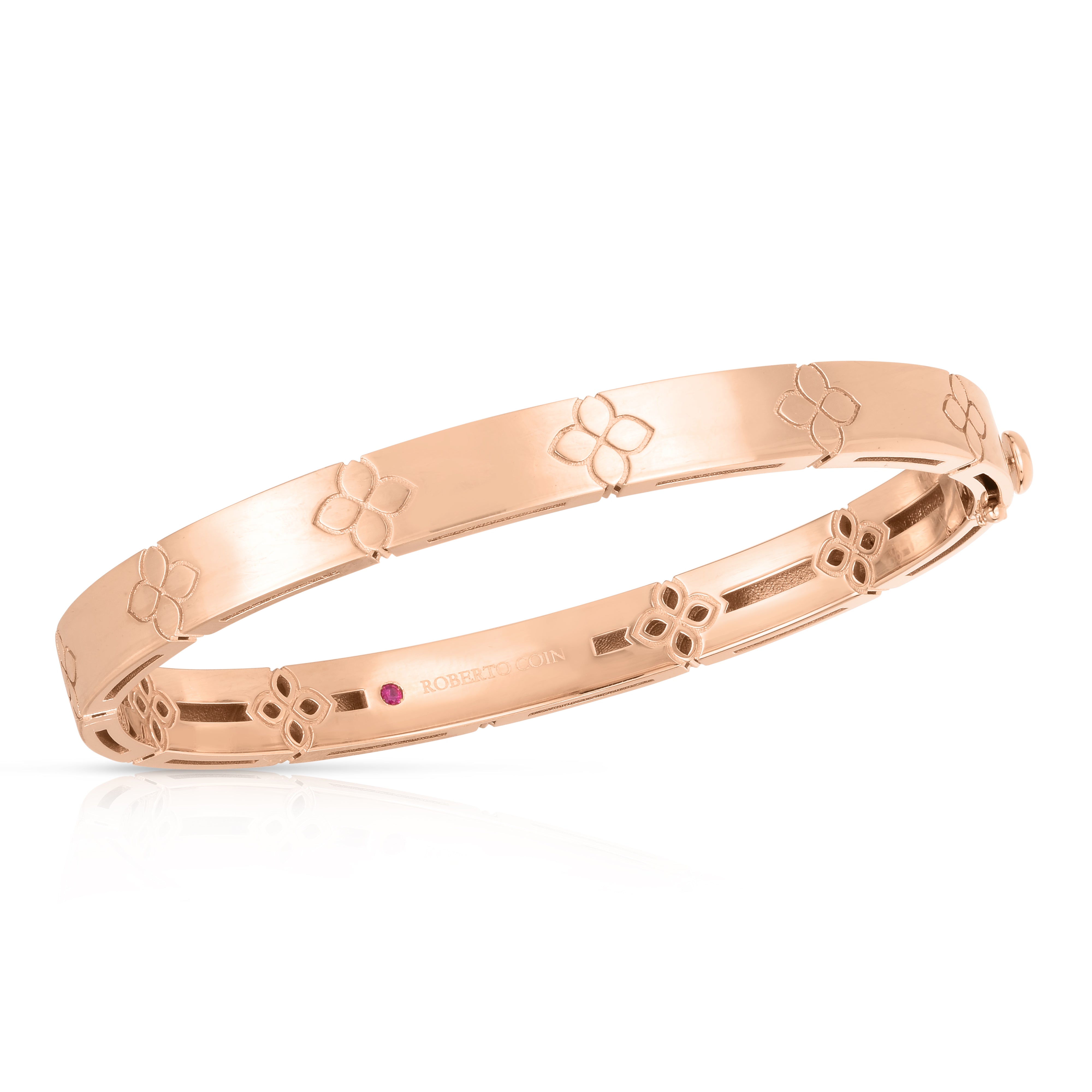 18K ROSE GOLD LOVE IN VERONA MEDIUM WIDTH BANGLE