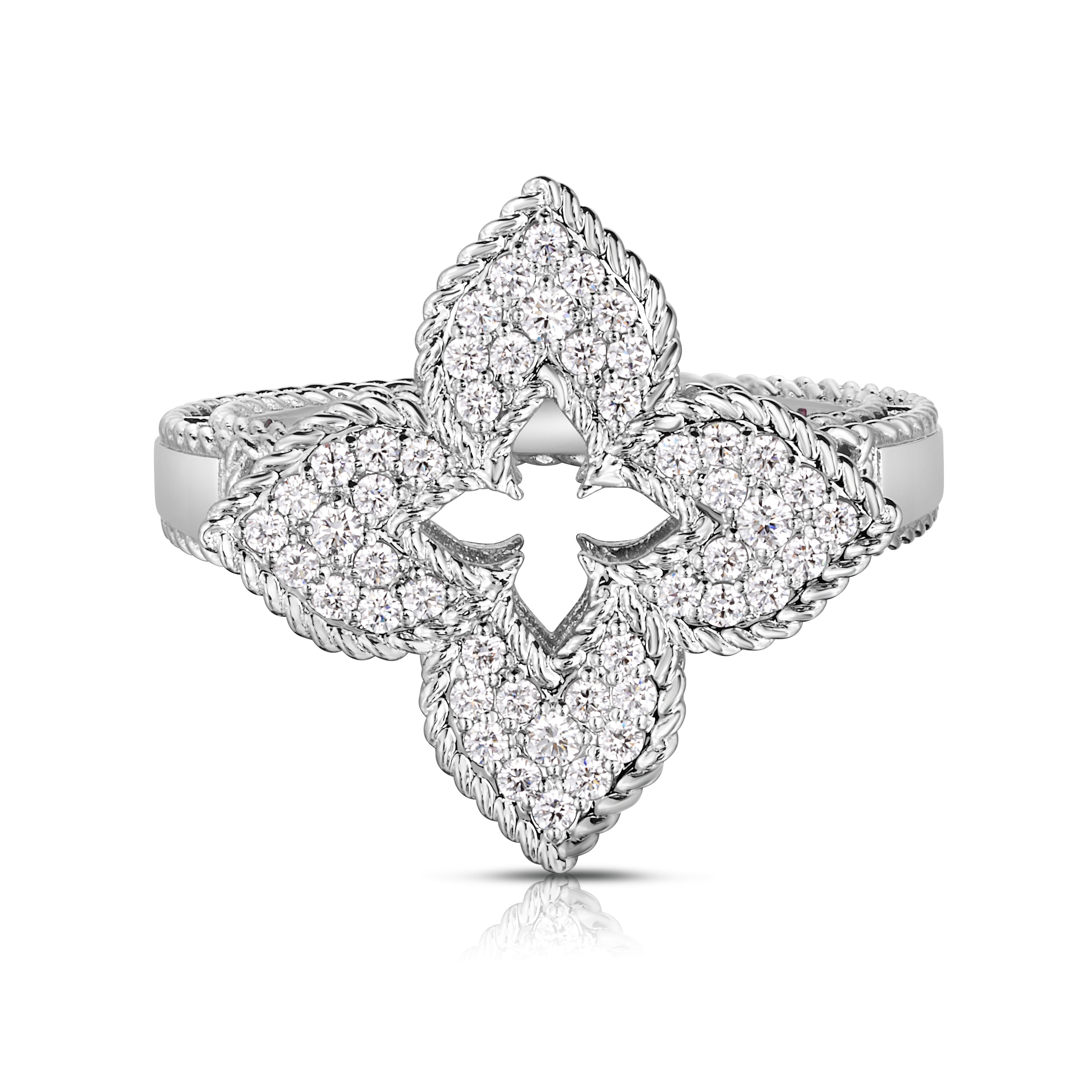 18K W DIA VENETIAN PRINCESS RING