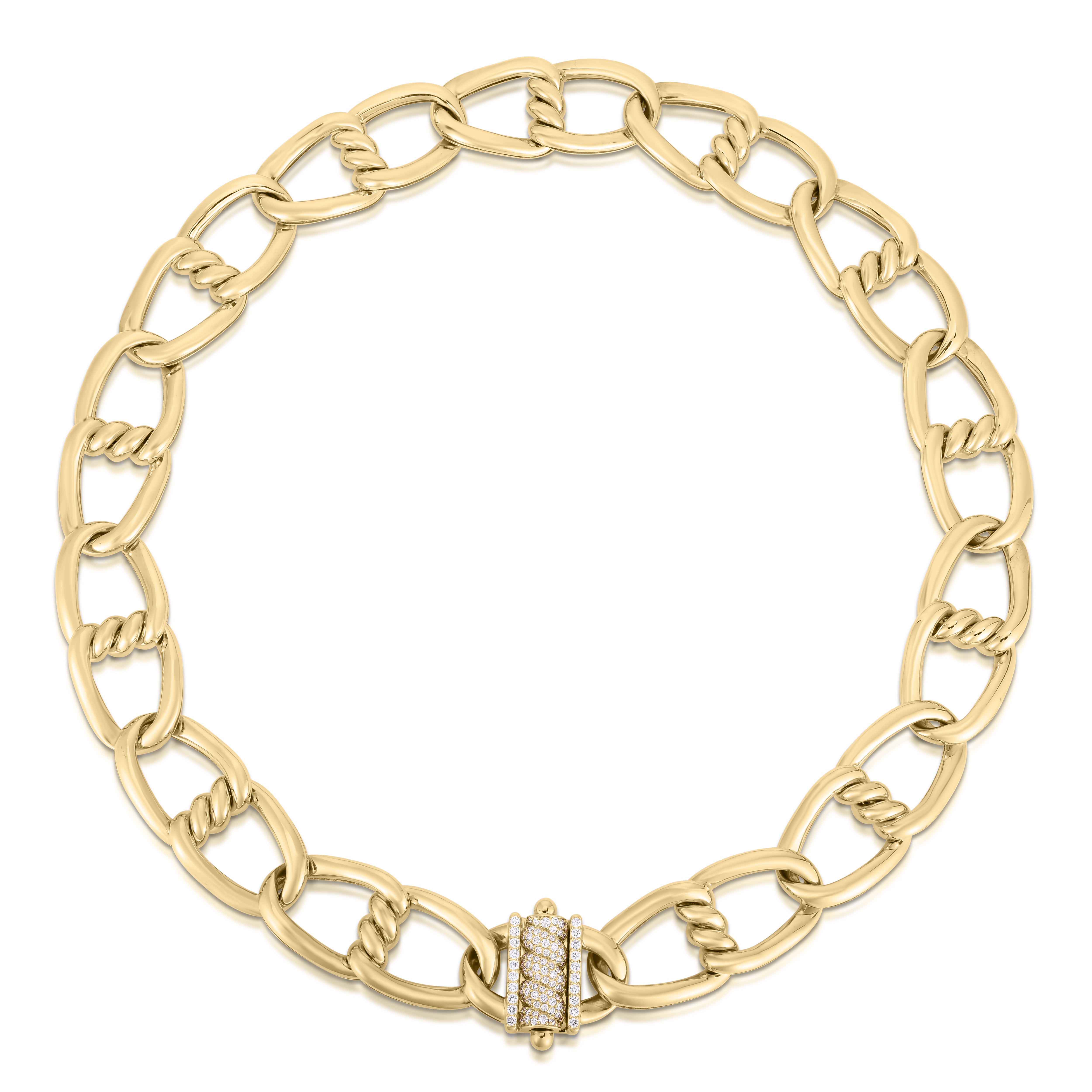 18K YELLOW GOLD CIALOMA DIAMOND KNOT NECKLACE