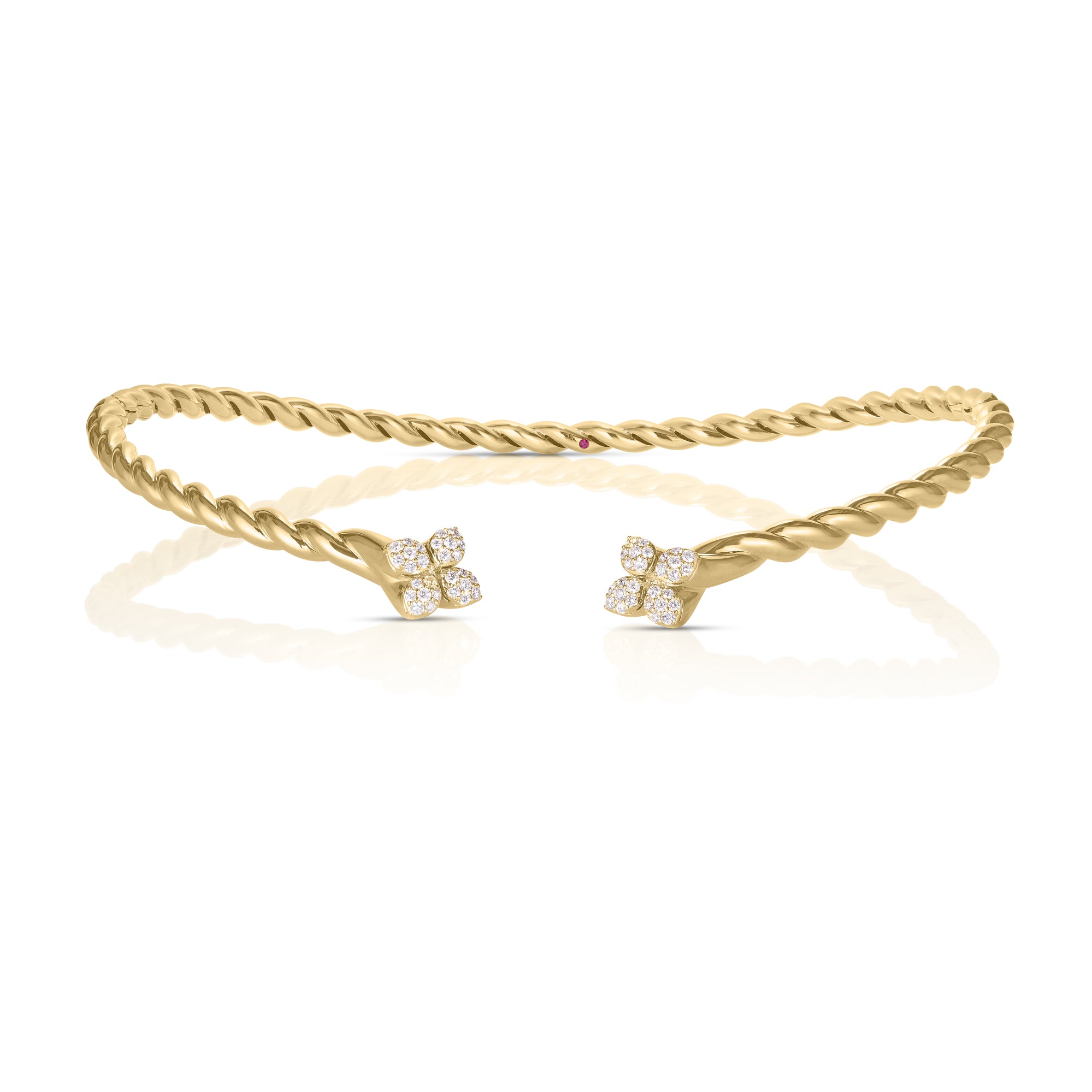 18K YELLOW GOLD LOVE IN VERONA TWIST DIAMOND COLLAR NECKLACE