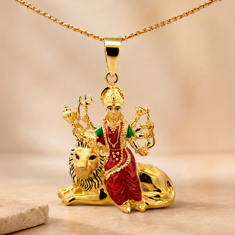 Devi Maa Gold Pendant |Sherawali MATA Rani