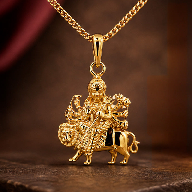 Devi Maa Pendant in 22K Gold