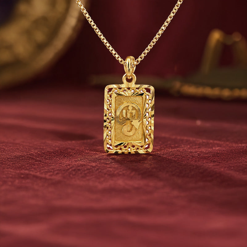 Om Pendant in 22K Yellow Gold