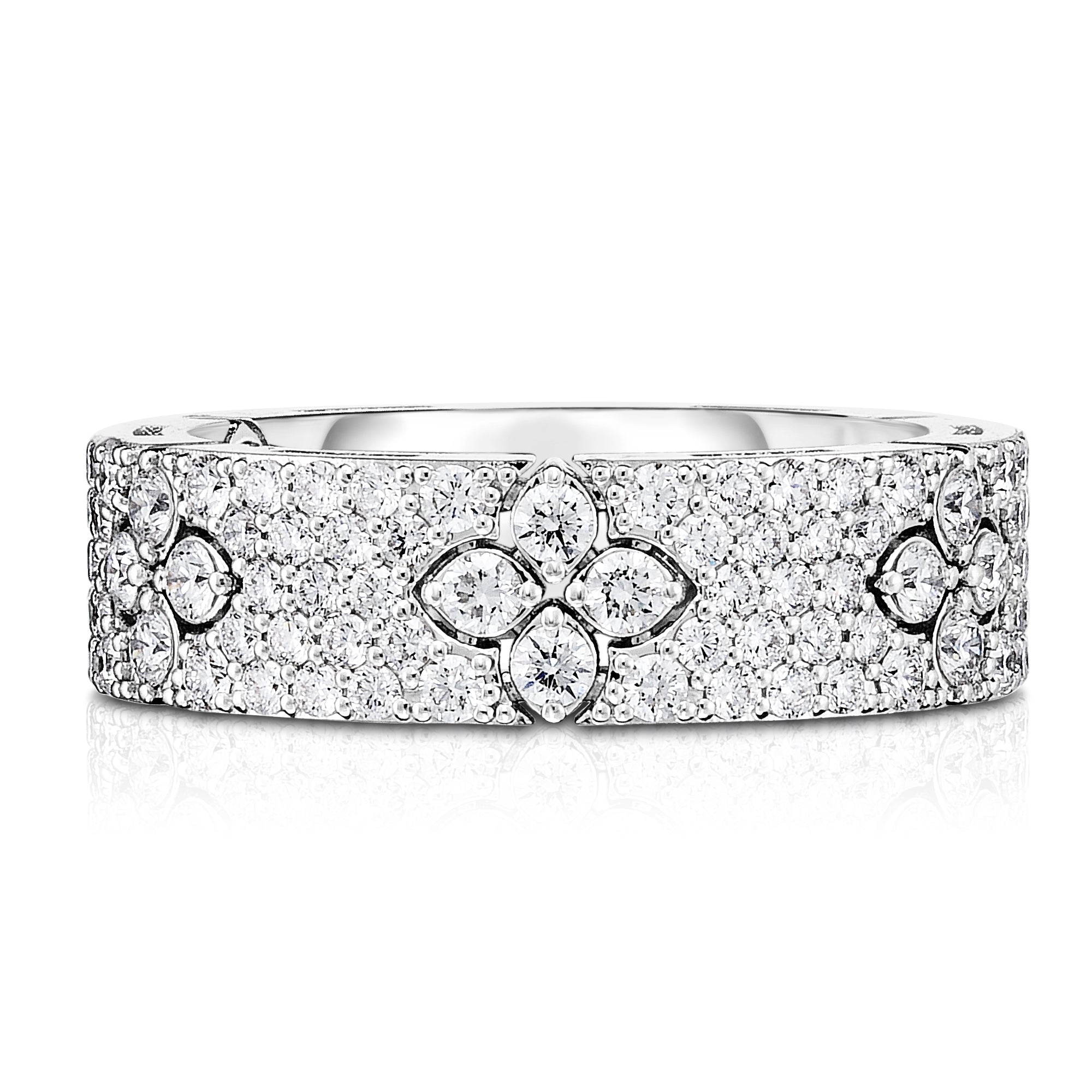 18K WHITE GOLD LOVE IN VERONA PAVE DIAMOND RING