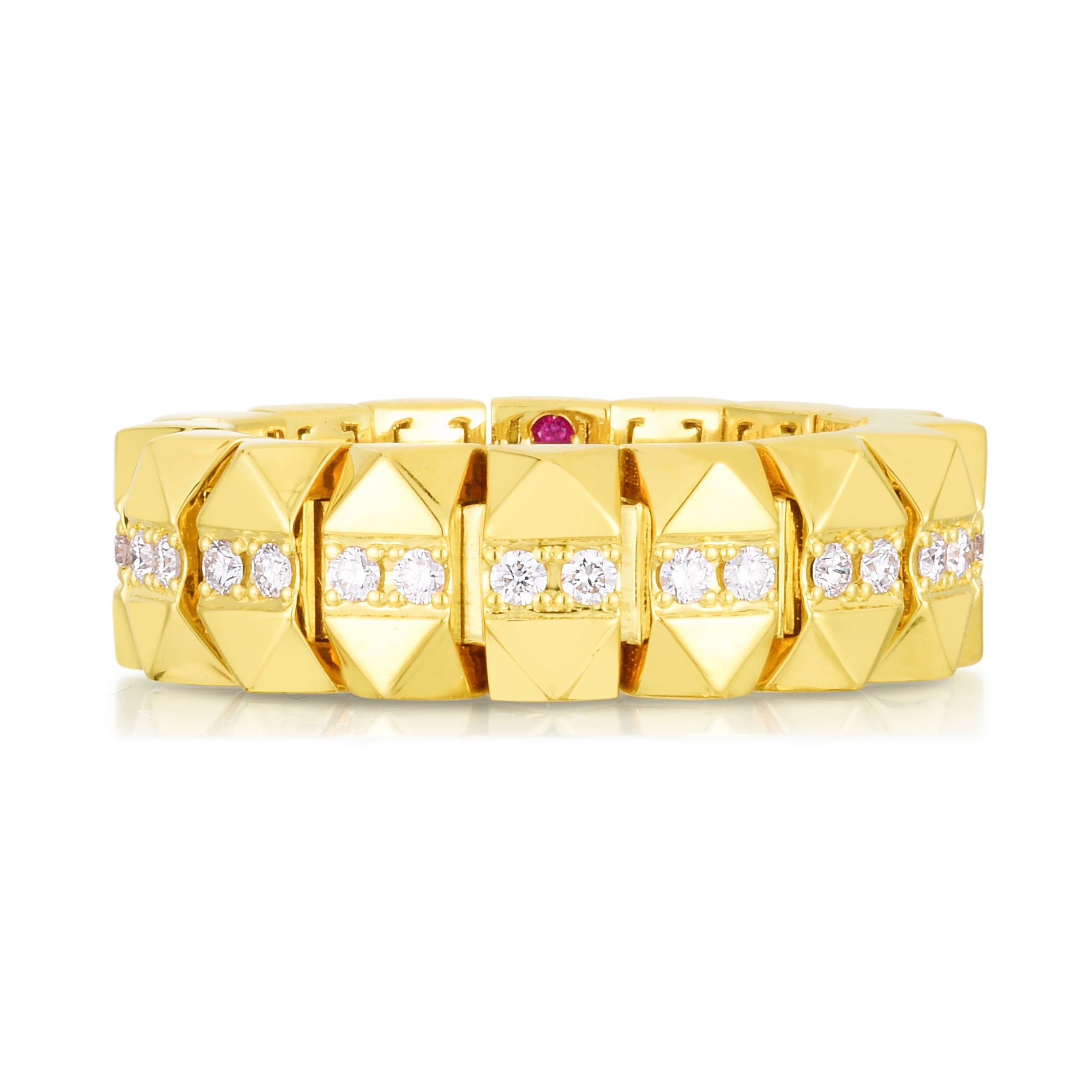 18K YELLOW GOLD GOLD OBELISCO DIAMOND FLEXIBLE RING