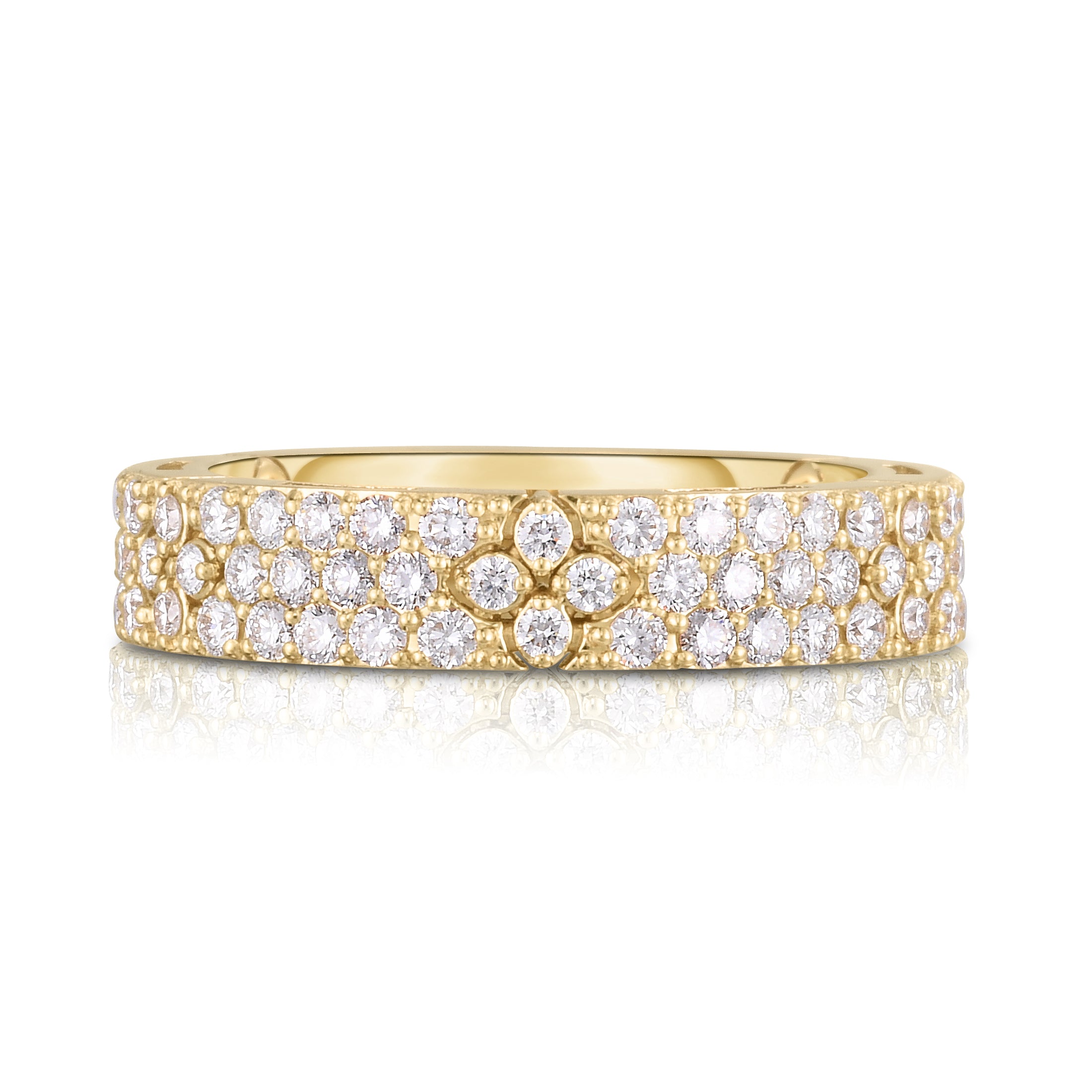 18K YELLOW GOLD LOVE IN VERONA PAVE RING