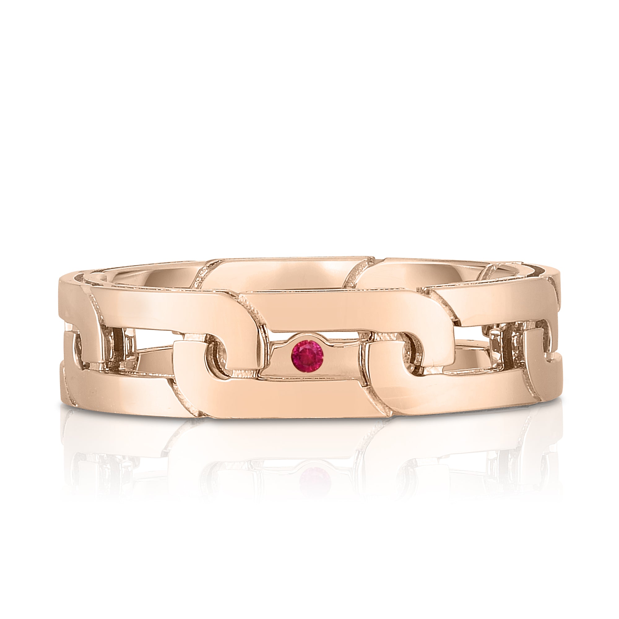 18K ROSE GOLD NAVARRA SLIM RING
