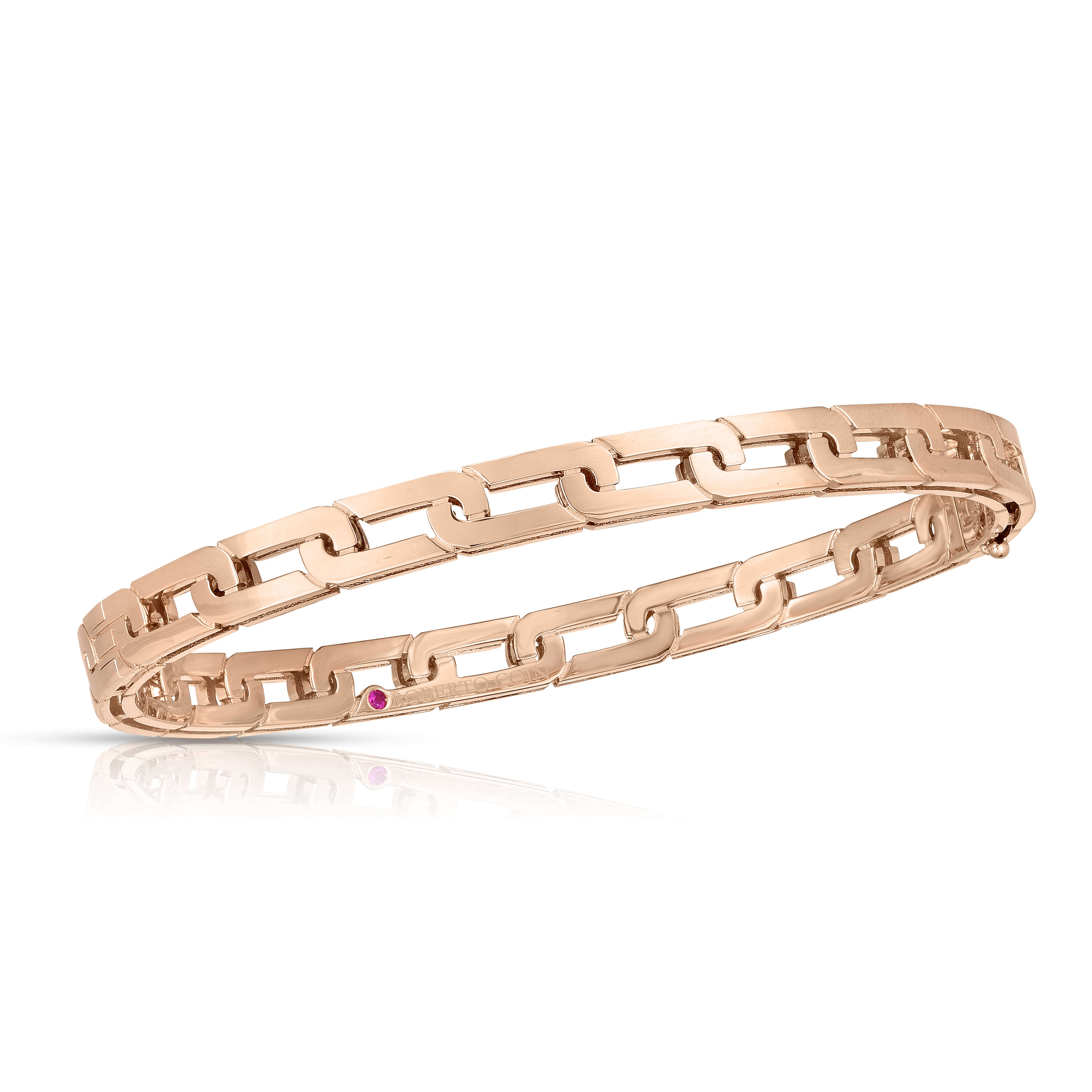 18K ROSE GOLD NAVARRA SLIM BANGLE BRACELET