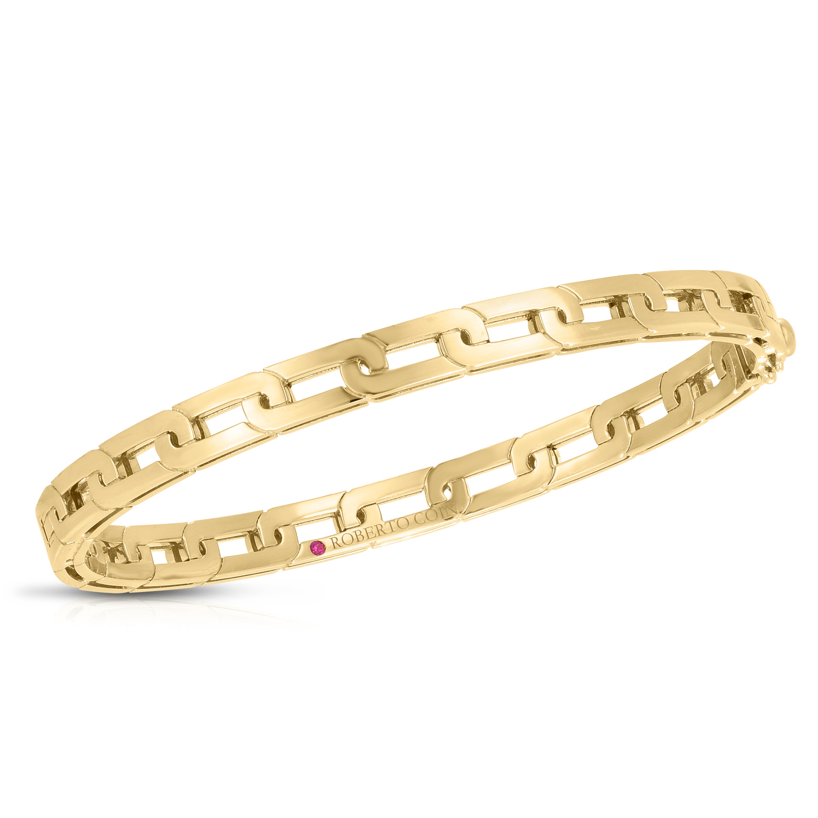 18K YELLOW GOLD NAVARRA SLIM BANGLE