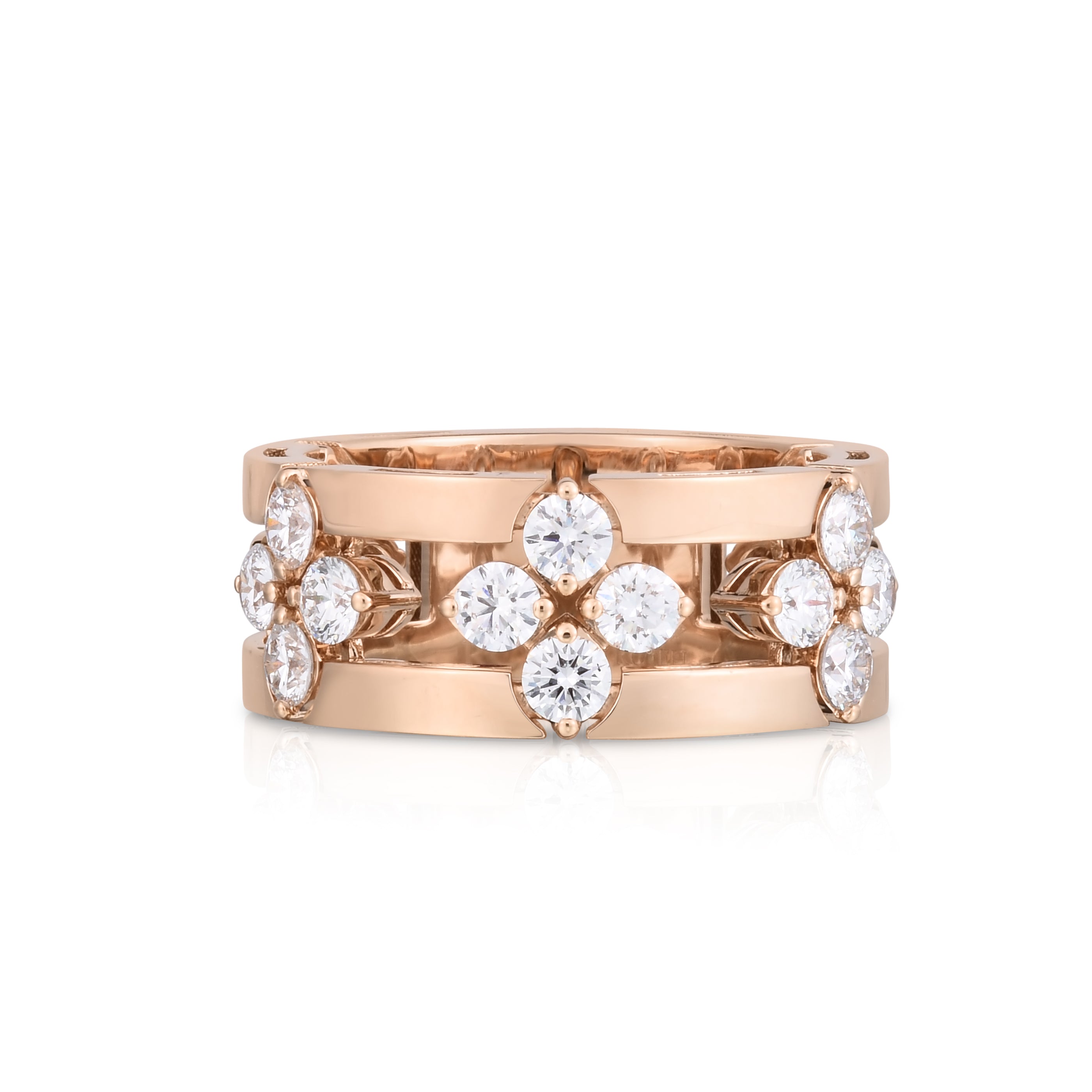 18K ROSE GOLD LOVE IN VERONA DIAMOND OPEN FRAME RING