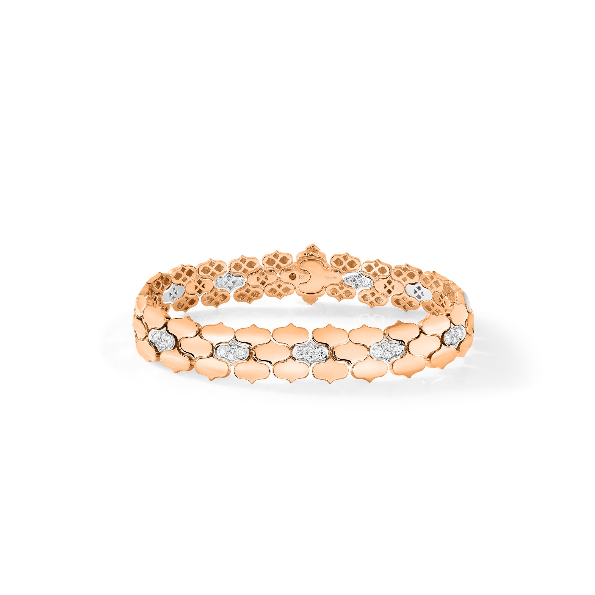 18K ROSE GOLD COBRA DIAMOND BRACELET