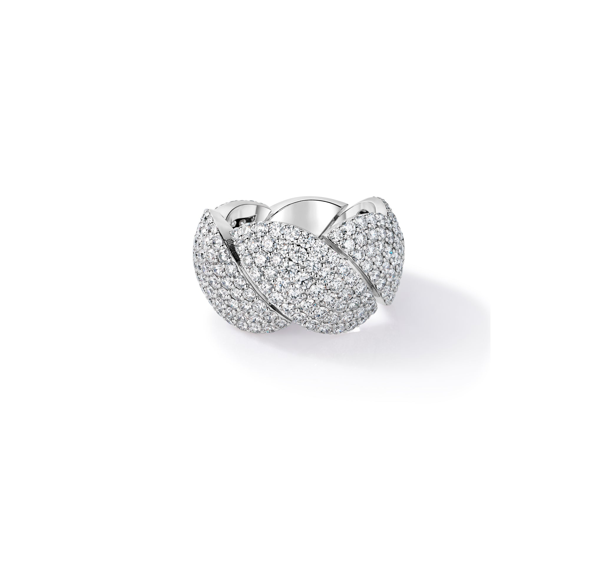 18K WHITE GOLD SAN MARCO PAVE DIAMOND RING