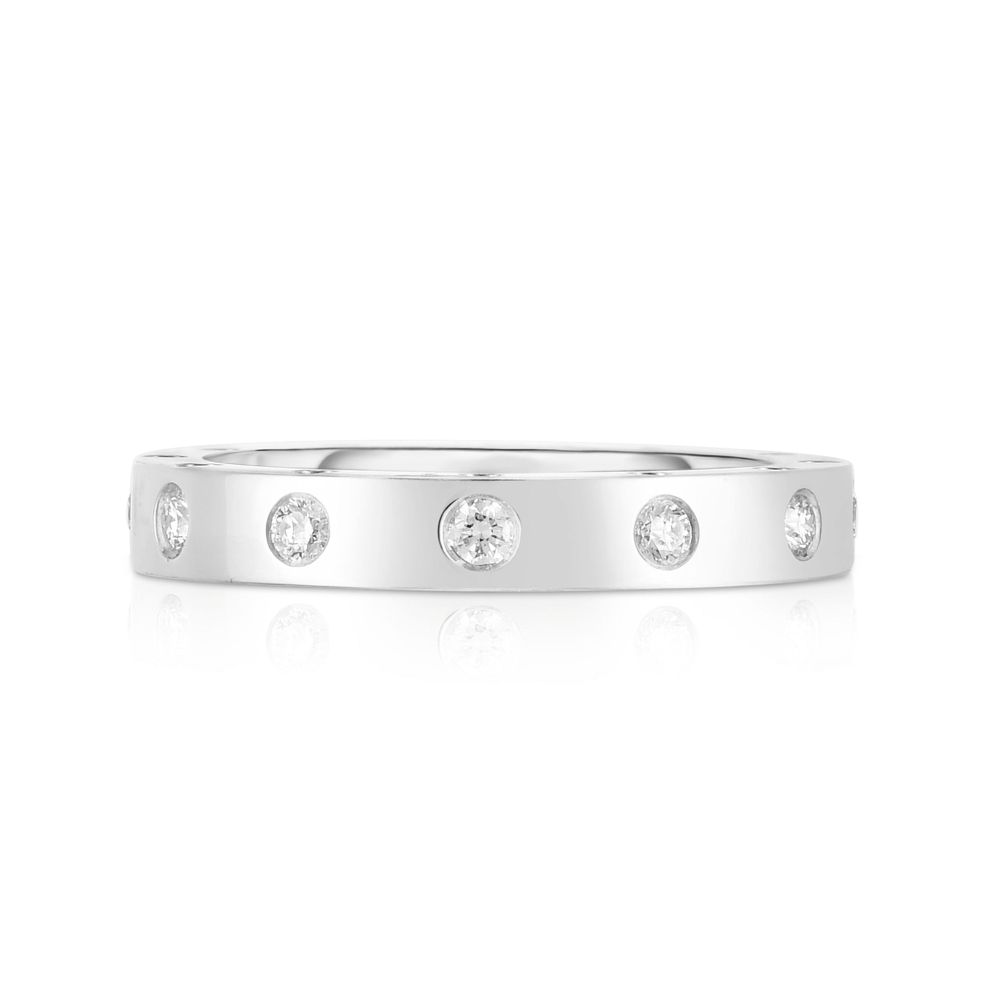 18K WHITE GOLD POIS MOI DIAMOND ROUND RING