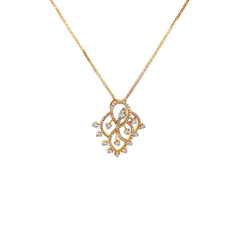 Elegant Yellow Gold Pendant with Diamonds