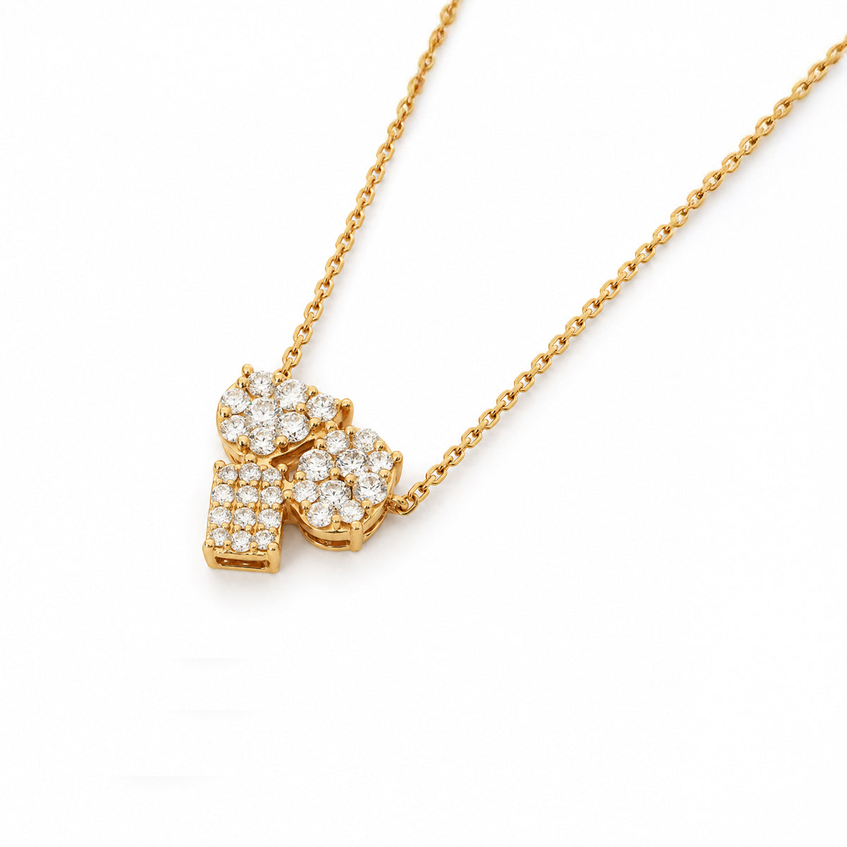 Delicate 18K yellow gold necklace with sparkling diamonds for everyday elegance
