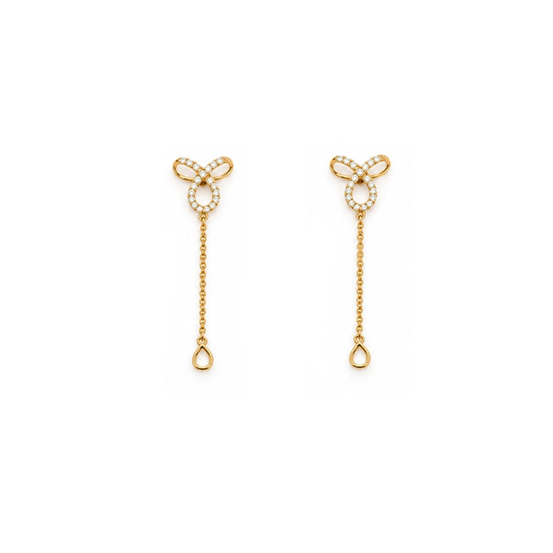 Elegant 18K Yellow Gold Layered Necklace Set with Clover Leaf Design for Women