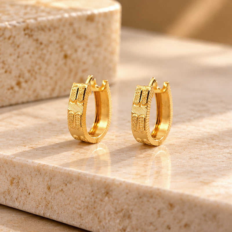 Elegant 22K Yellow Gold Hoop Earrings for Timeless Style and Everyday Wear