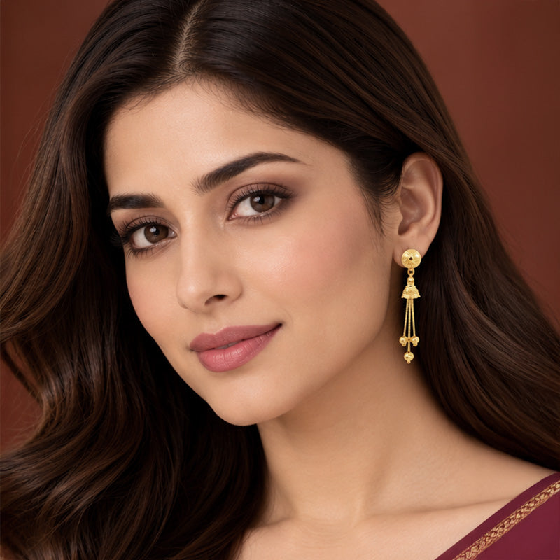 22K Gold Hanging Earrings