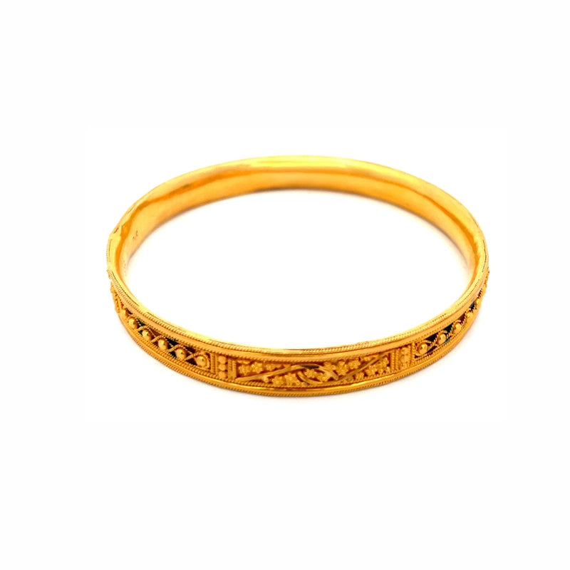 Elegant Gold Bangles with Meenakari - Set of 2, Size 2.4
