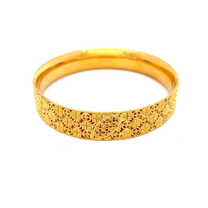 Elegant Gold Bangles - Set of 2 - Size 2.4