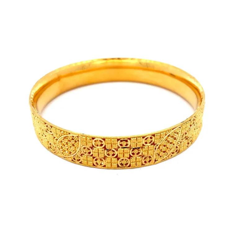 Elegant Gold Bangles - Set of 2 - Size 2.4