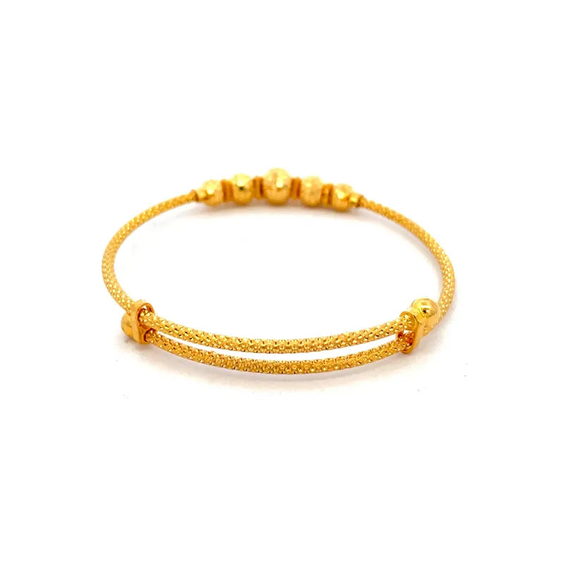 Elegant 22K Yellow Gold Smooth Baby Bangles for Cherished Keepsakes