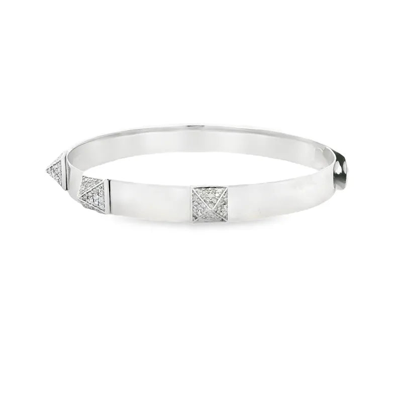 Gold Diamond Bangle Bracelet
