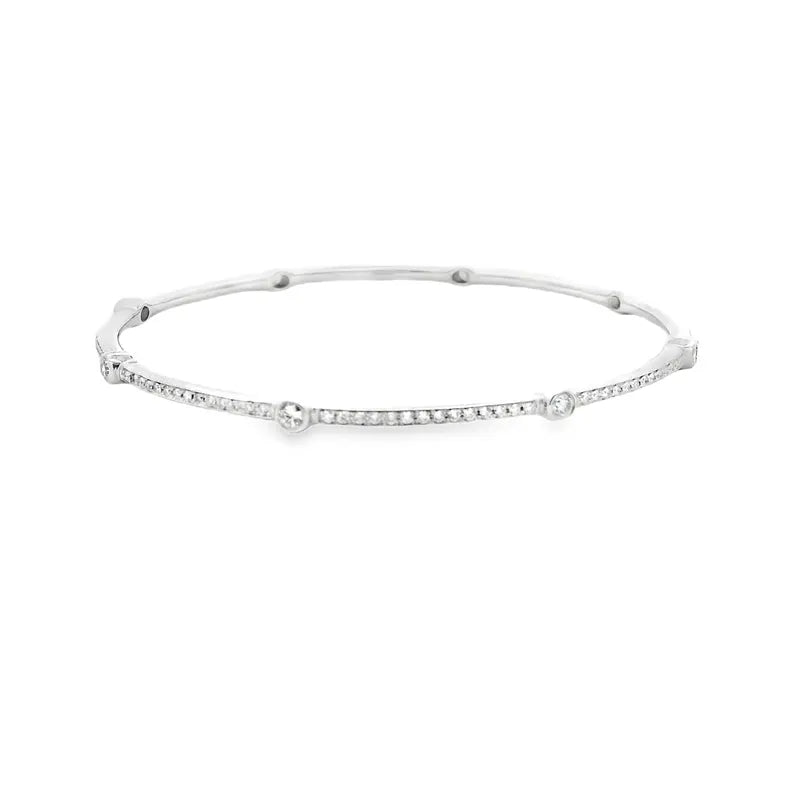 Gold Diamond Bangle Bracelet