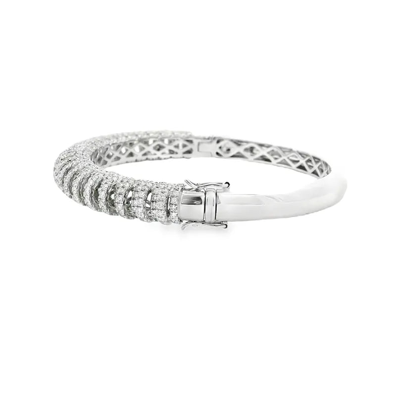 Gold Diamond Bangle Bracelet