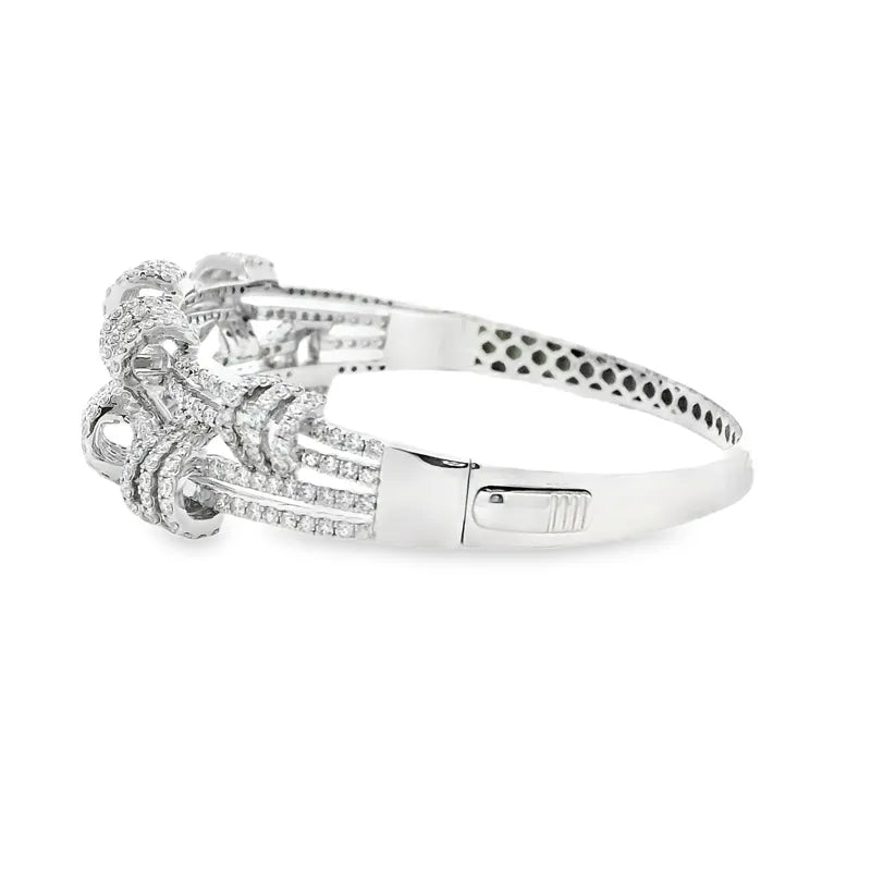 Gold Diamond Bangle Bracelet