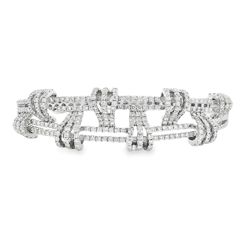 Gold Diamond Bangle Bracelet
