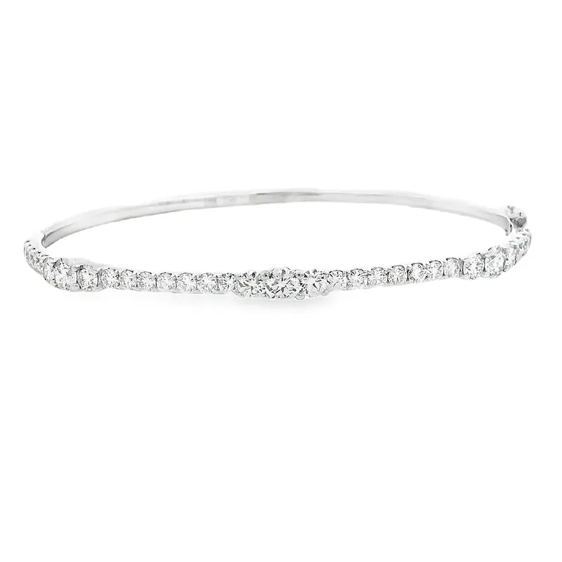 Gold Diamond Bangle Bracelet