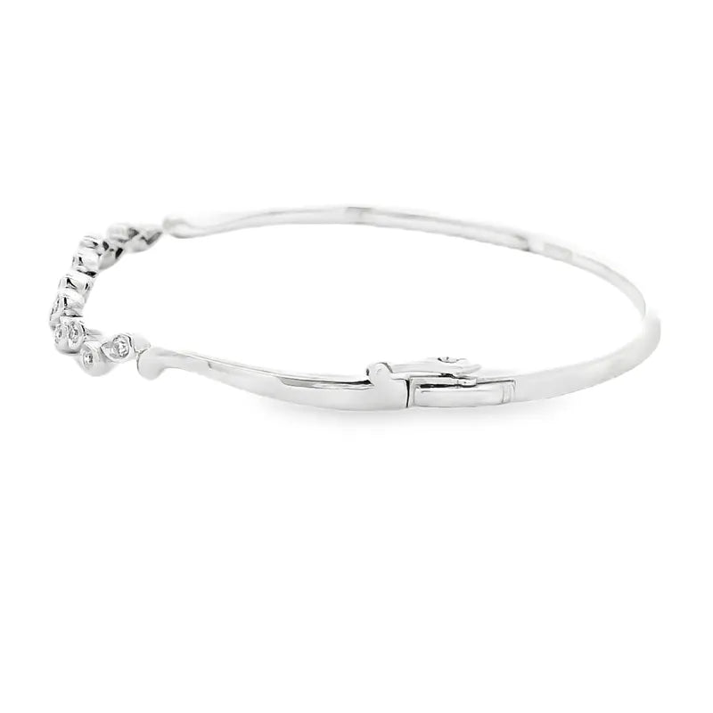 Gold Diamond Bangle Bracelet