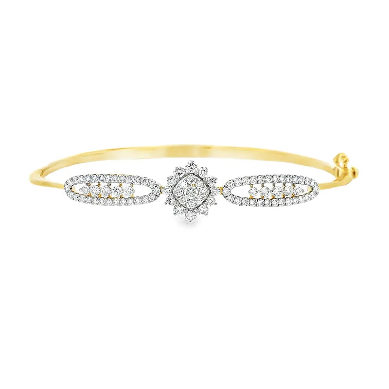 Delicate Gold Diamond Bangle Bracelet