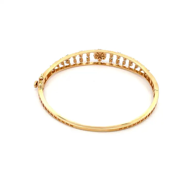 18K Gold Diamond Bangle Bracelet