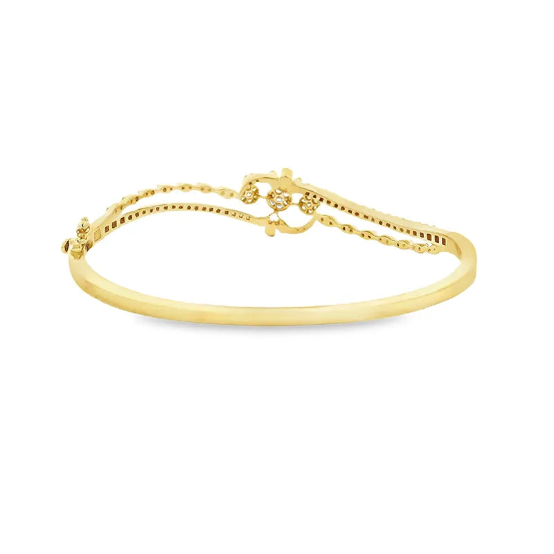 Delicate Gold Diamond Bangle Bracelet