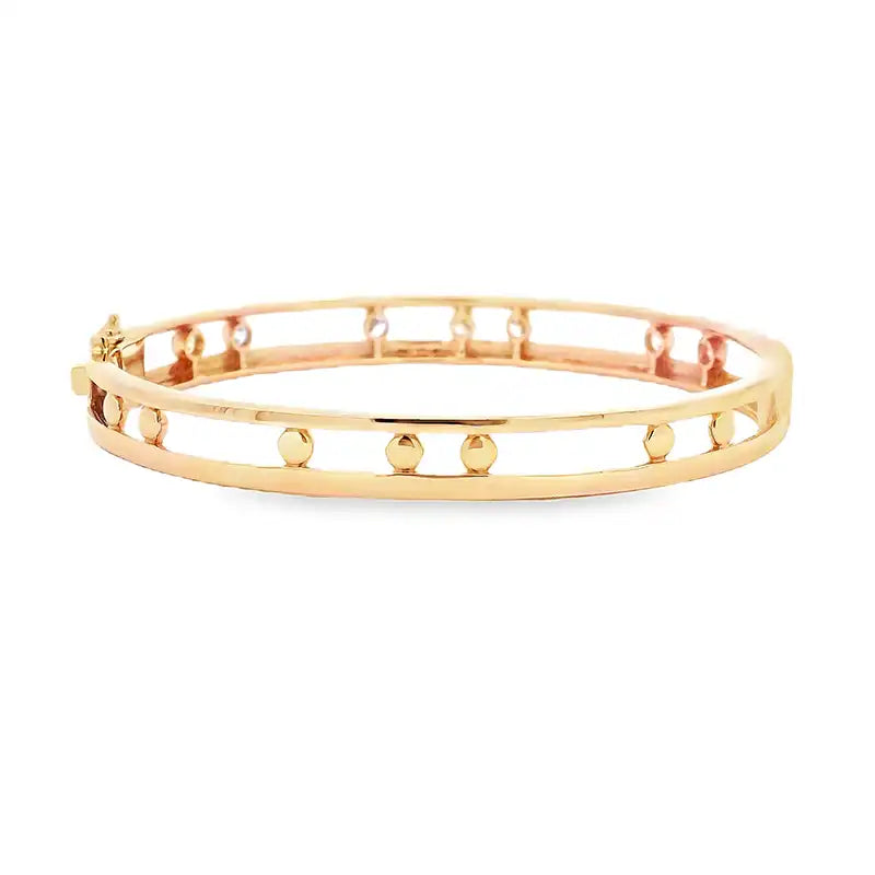 Gold Diamond Bangle Bracelet