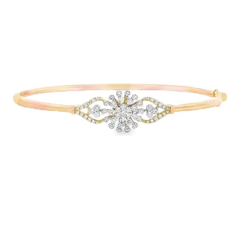 Gold Diamond Bangle Bracelet