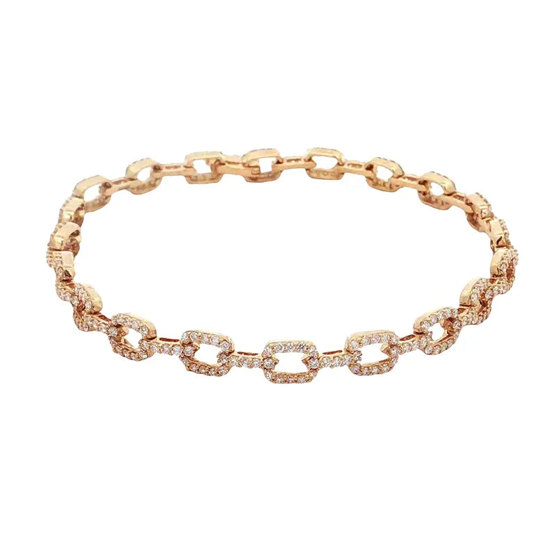 Links Bracelet in Gold and Diamonds