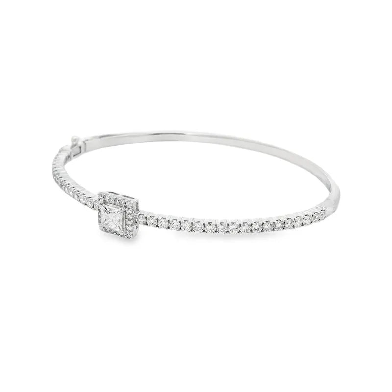 Elegant Diamond Bracelet - Square center