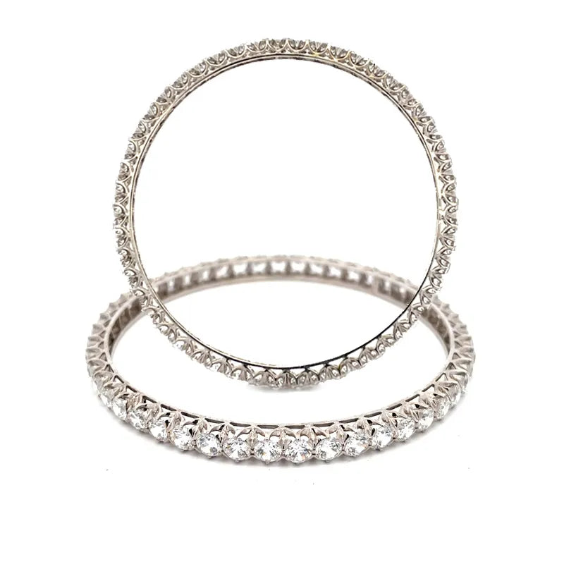 Elegant Kada bangles with CZ - Set of 2, Size 2.6