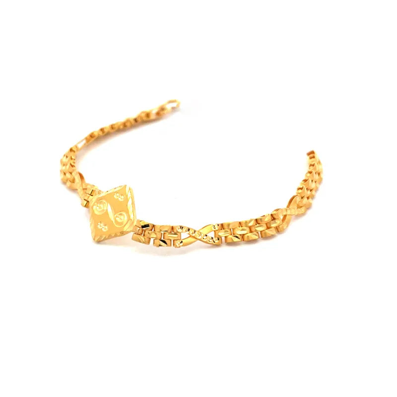 Delicate 22K Yellow Gold Baby Bracelet for a Cherished Keepsake Gift