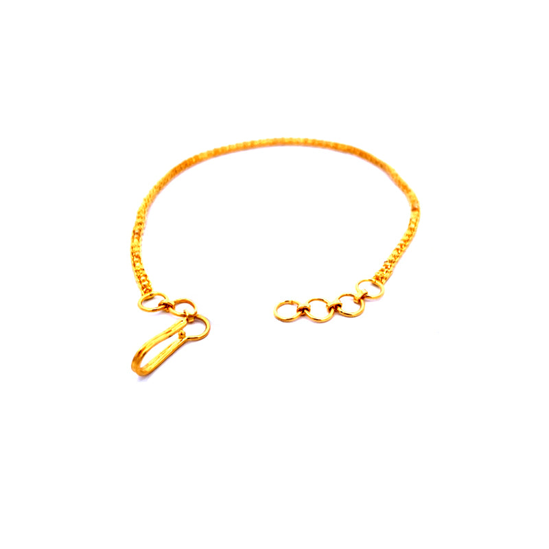 Elegant 22K Yellow Gold Chain Bracelet for Women - Beautifully Crafted for Everyday Wear
